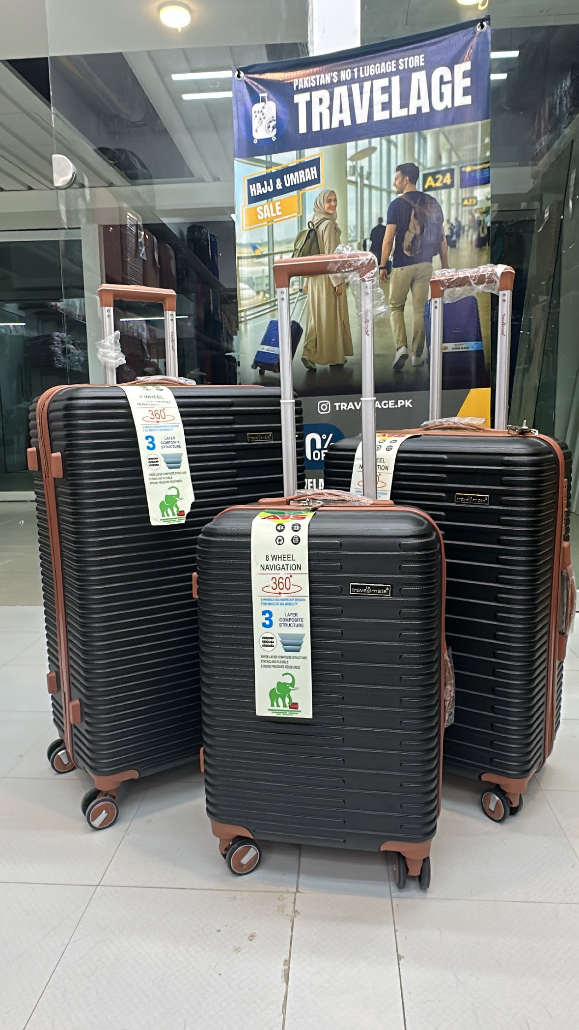 Travel Mate - Abs fiber - Pakistan Made Set of 3