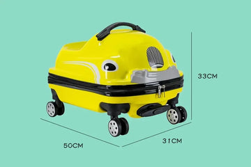Children's Suitcase - on Wheels Cartoon Can Sit to Ride Rolling Luggage Spinner Suitcase Cabin Carry on Travel Bag Trolley Case - Travelage - Bags and Luggage Store