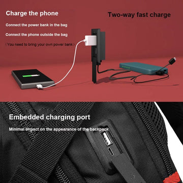Swiss Backpack USB Charging Anti-Theft Luggage Daypack for Men's Women College School Bag 15.6 inch laptop - Travelage - Bags and Luggage Store