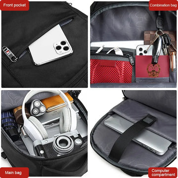 Swiss Backpack USB Charging Anti-Theft Luggage Daypack for Men's Women College School Bag 15.6 inch laptop - Travelage - Bags and Luggage Store