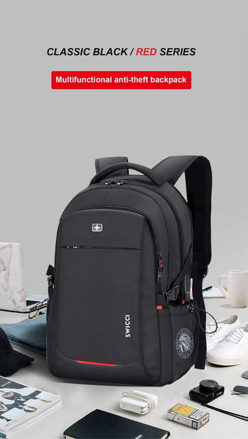 Swiss Backpack USB Charging Anti-Theft Luggage Daypack for Men's Women College School Bag 15.6 inch laptop - Travelage - Bags and Luggage Store