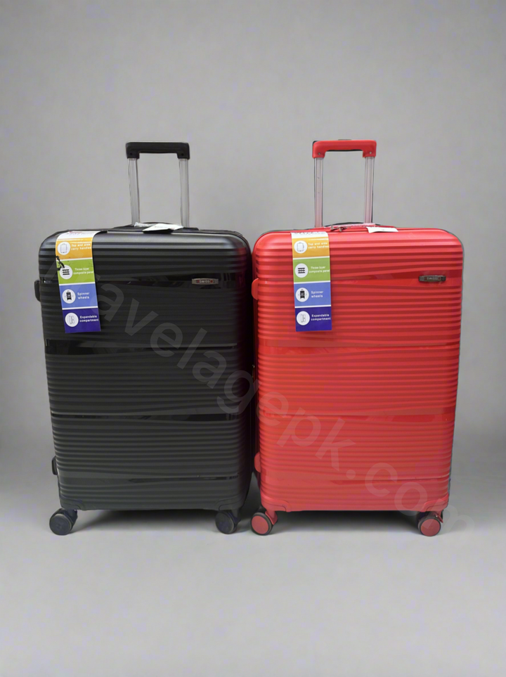 Swiss Polypropylene Unbreakable luggage (SKD Units) - Black & Red