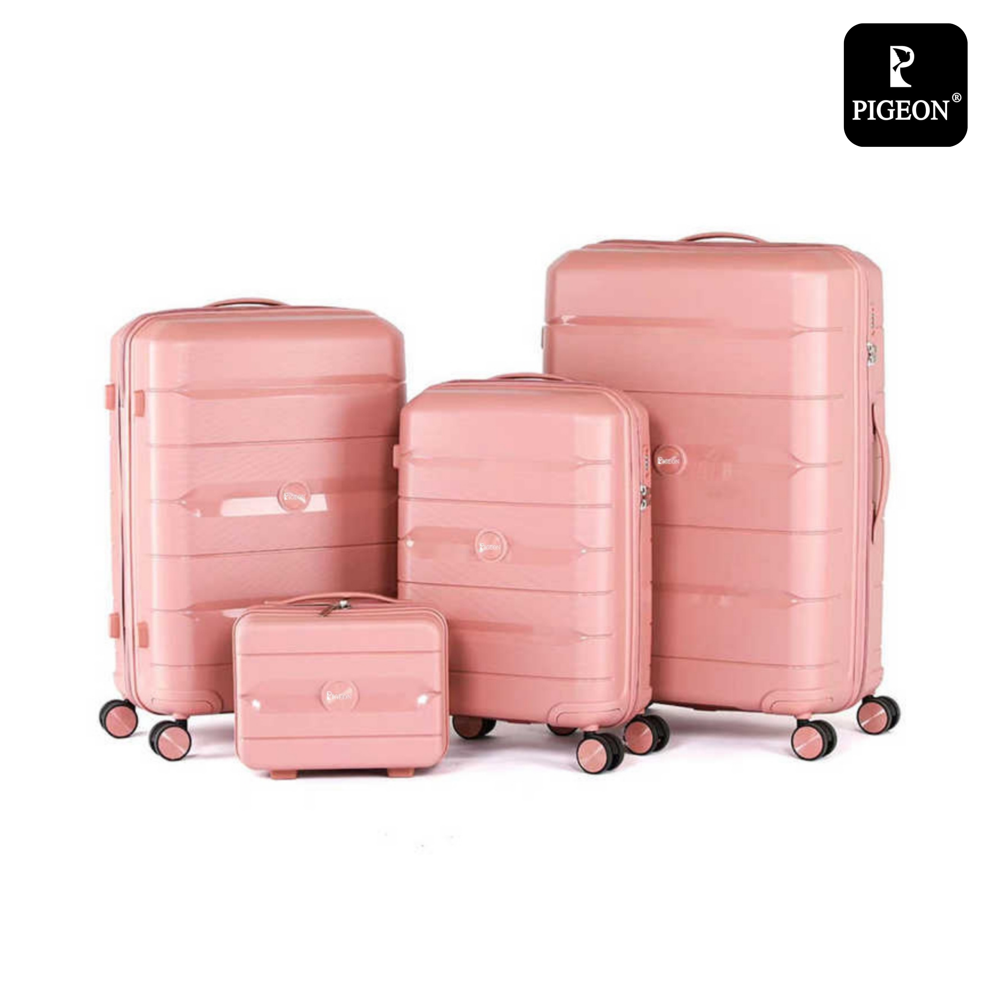 Pigeon Luggage Polypropylene 4 Piece Set: Durable Travel Companion; Unbreakable