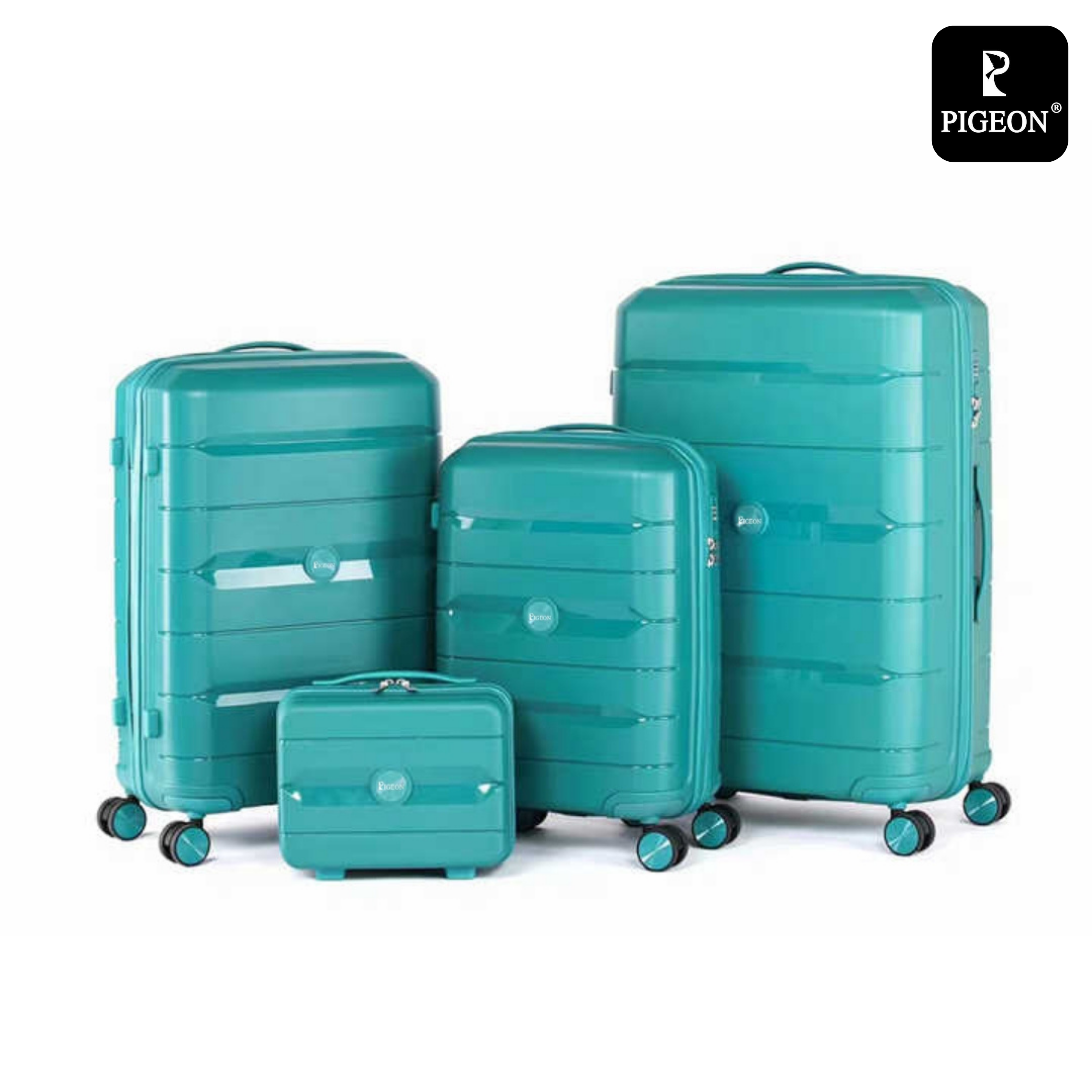 Pigeon Luggage Polypropylene 4 Piece Set: Durable Travel Companion; Unbreakable