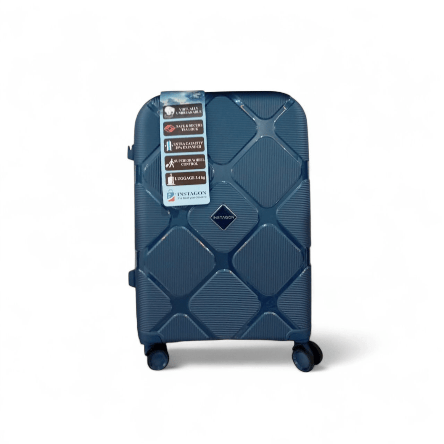 Instagon 4 Pc Polypropylene Hardcase Luggage - Pakistan Made