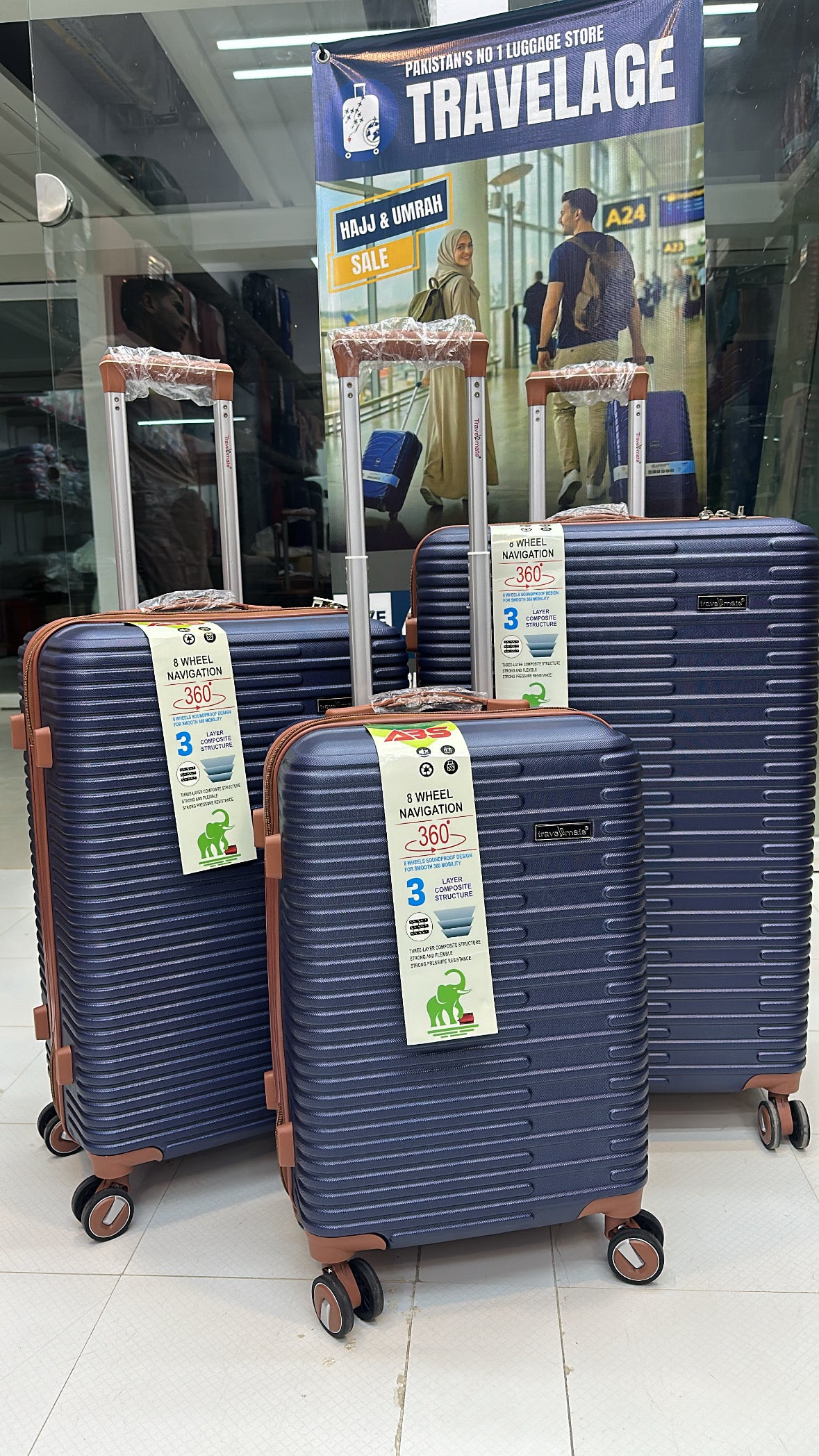 Travel Mate - Abs fiber - Pakistan Made Set of 3