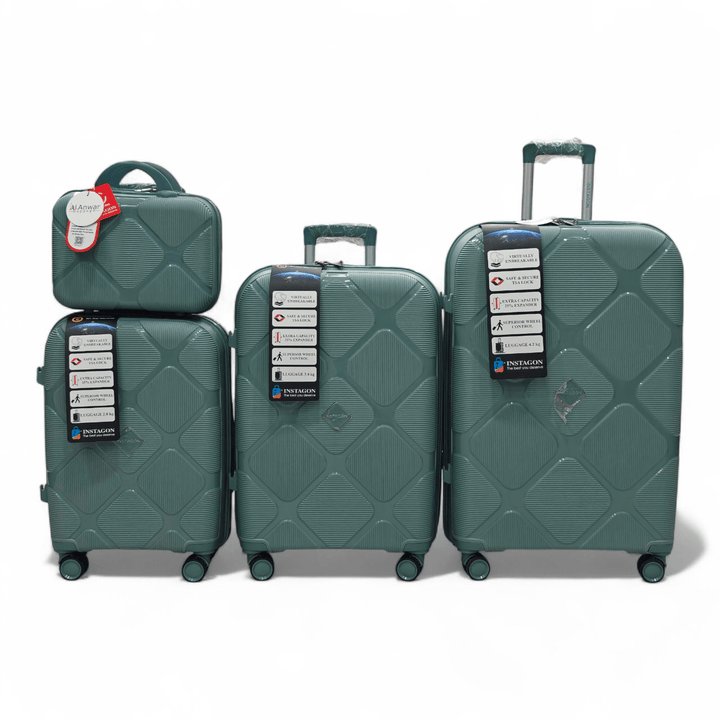 Instagon 4 Pc Polypropylene Hardcase Luggage - Pakistan Made