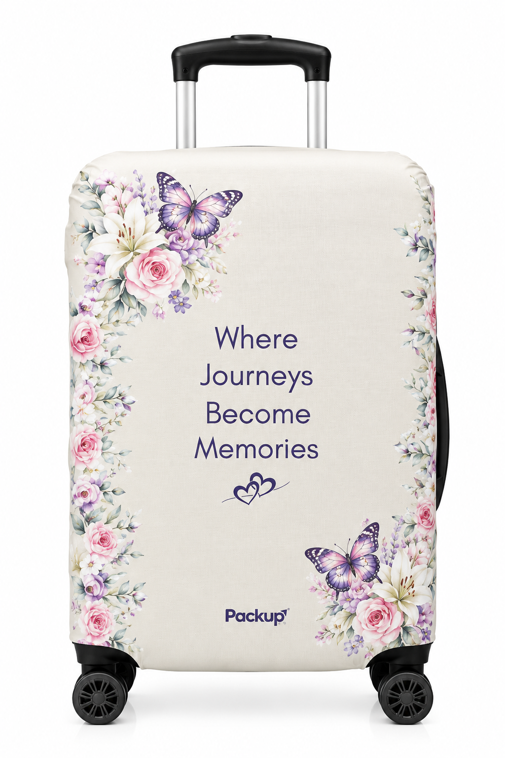 PACKUP Premium Printed Luggage Cover – Stylish Travel Suitcase Protector