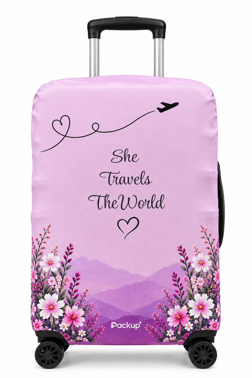 PACKUP Premium Printed Luggage Cover – Stylish Travel Suitcase Protector