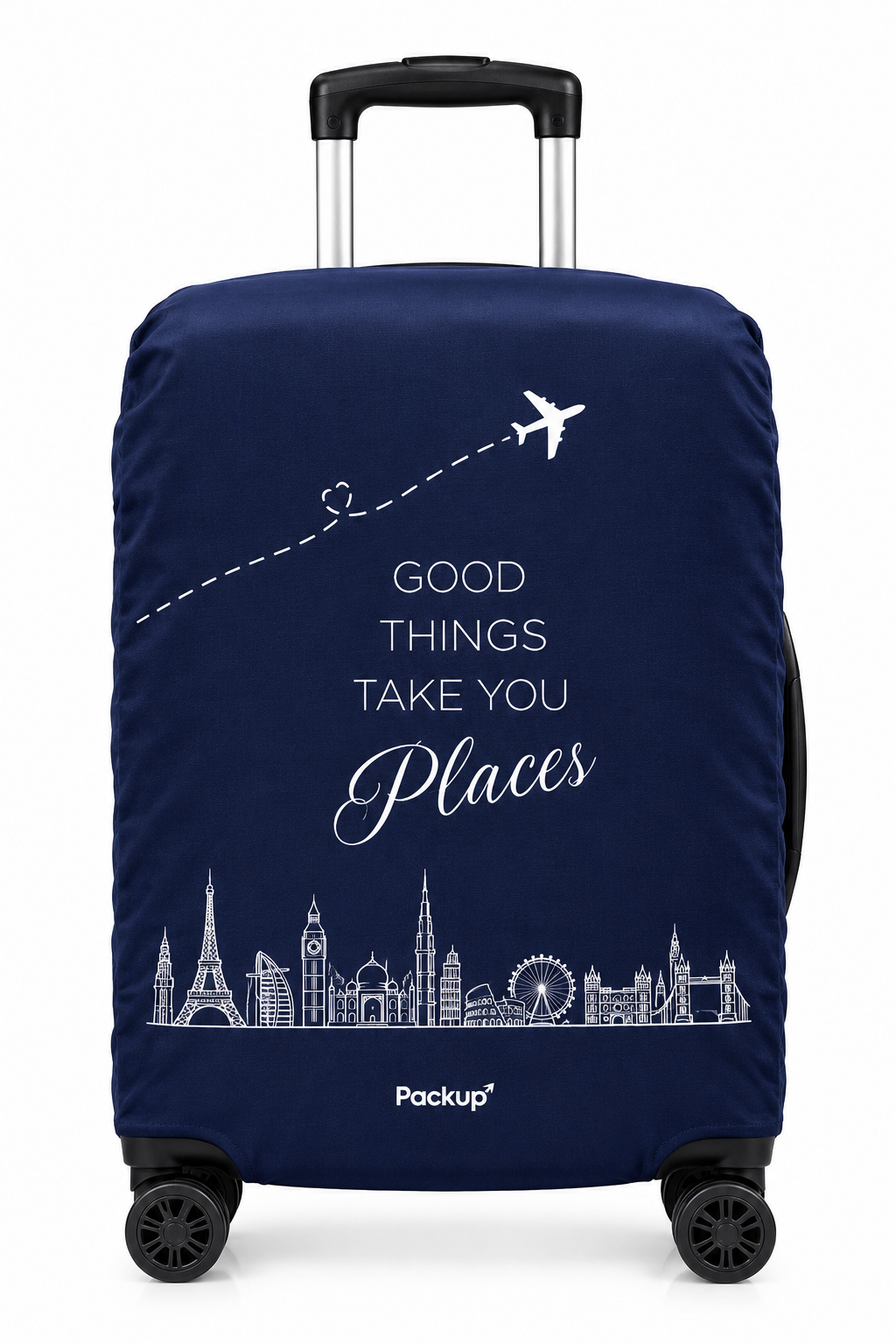 PACKUP Premium Printed Luggage Cover – Stylish Travel Suitcase Protector