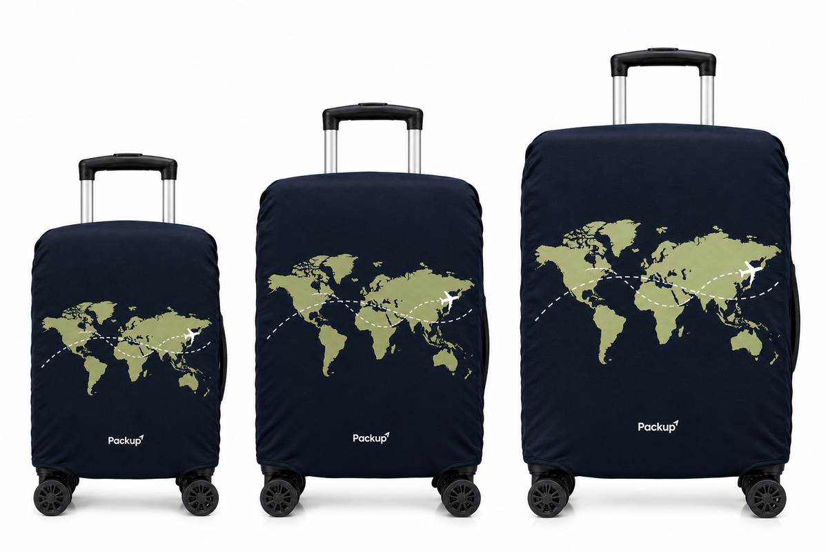 PACKUP Premium Printed Luggage Cover – Stylish Travel Suitcase Protector