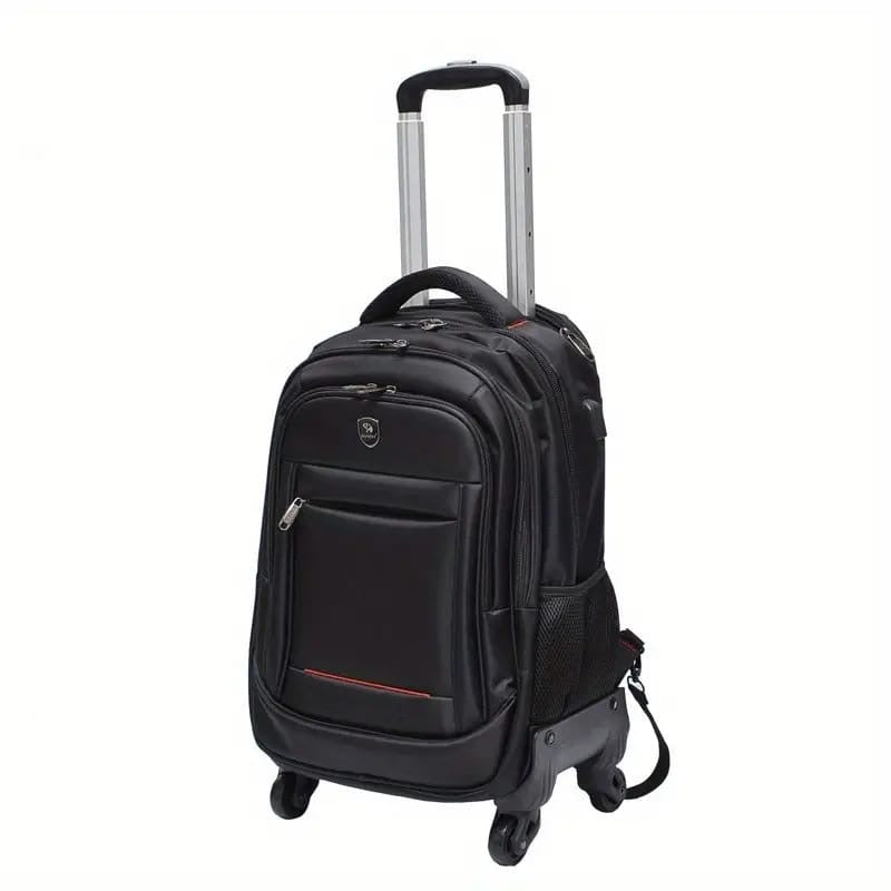 Business Travel Wheeled Backpack for Men & Women, Durable Water-Resistant, Adjustable Straps, Mature Style