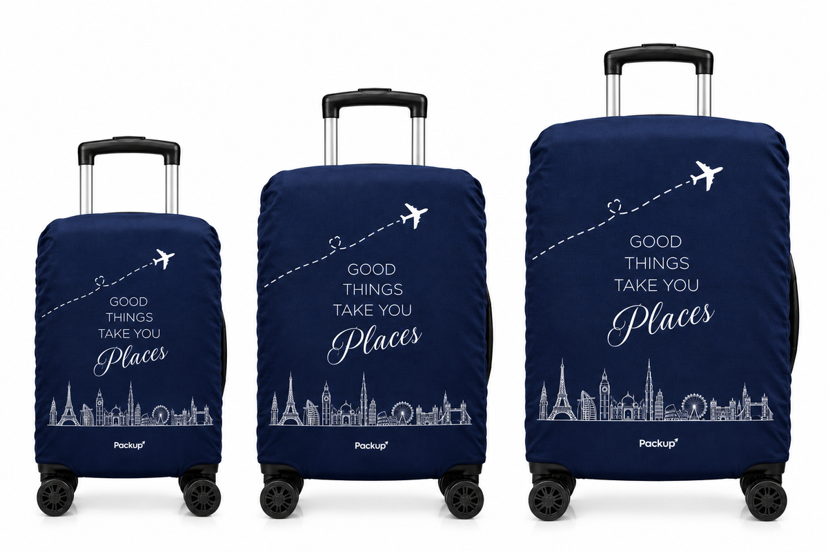PACKUP Premium Printed Luggage Cover – Stylish Travel Suitcase Protector