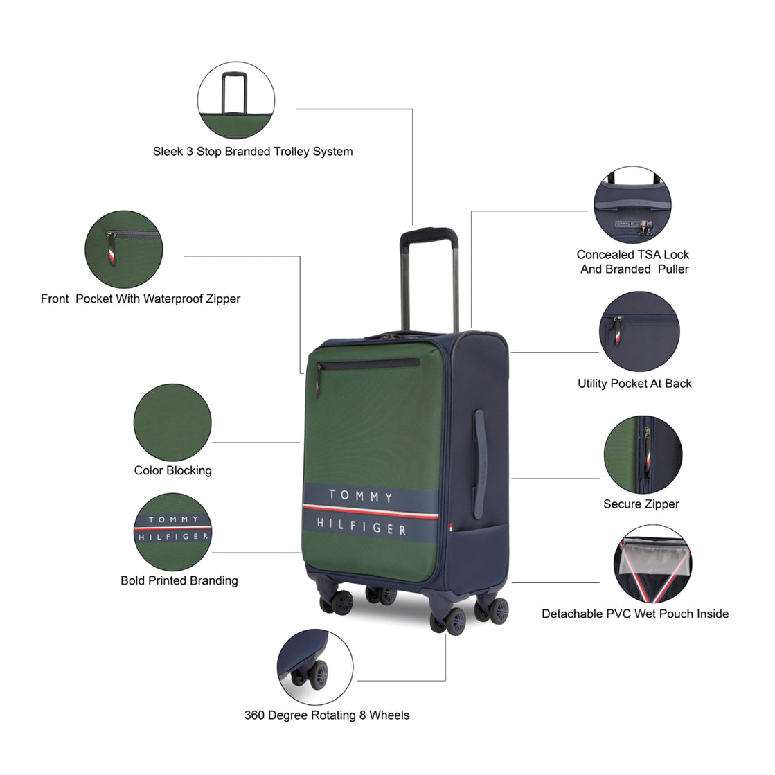 Tommy Hilfiger Lewiston Soft Luggage - Green