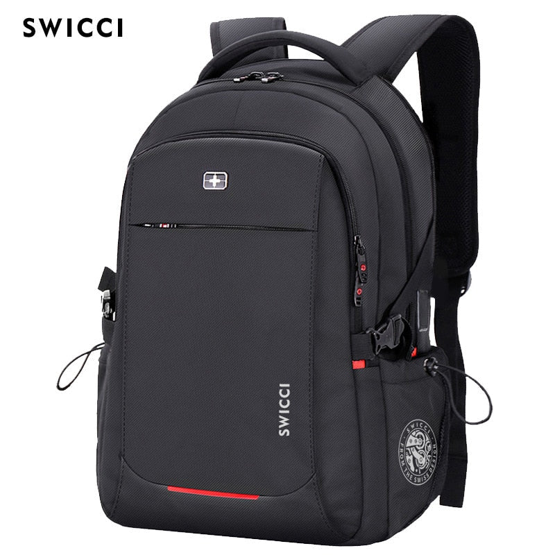 Swiss Backpack USB Charging Anti-Theft Luggage Daypack for Men's Women College School Bag 15.6 inch laptop