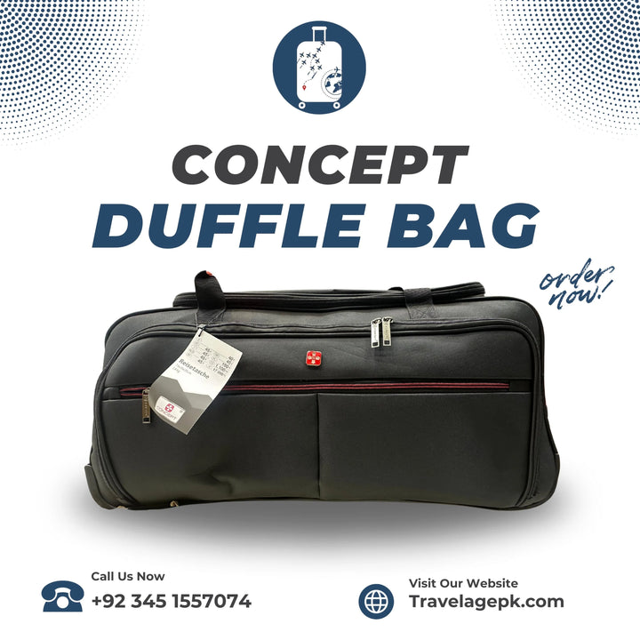 Concept - Soft Trolley Duffle Bag - 27" - Black - Travelage - Bags and Luggage Store