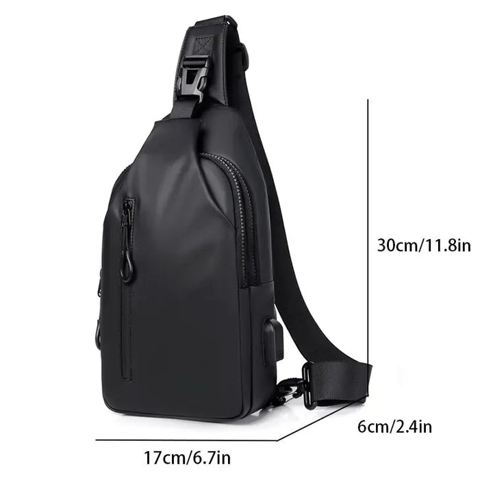 Cross Body Bag - Large Capacity Usb Charging Multifunctional Chest Bag Fashion Simple Commuter Lightweight Shoulder Crossbody Bag - Travelage - Bags and Luggage Store