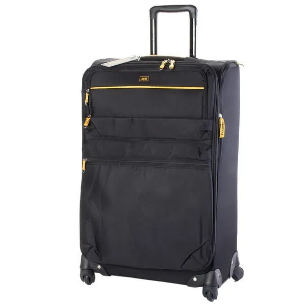 LUCAS - Black Tuscany Softshell Suitcases - Travelage - Bags and Luggage Store