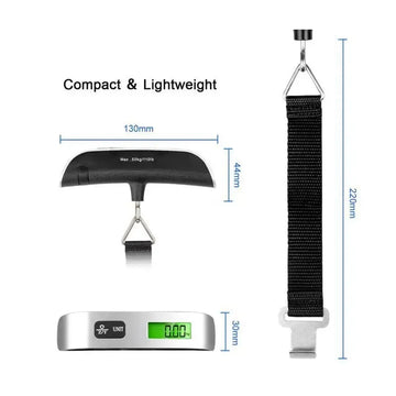 Luggage Scale Digital - LCD Display - 110lb/50kg Electronic Luggage Hanging Suitcase Travel Weighs Baggage Bag Weight Balance - Without Box - Travelage - Bags and Luggage Store