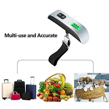 Luggage Scale Digital - LCD Display - 110lb/50kg Electronic Luggage Hanging Suitcase Travel Weighs Baggage Bag Weight Balance - Without Box - Travelage - Bags and Luggage Store