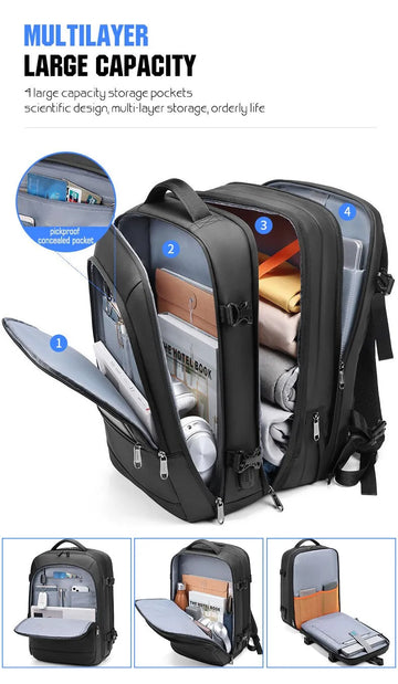 POSO 17.3 LAPTOP BACKPACK DAILY BUSINESS TRAVEL WITH USB PORT MODEL PS-660