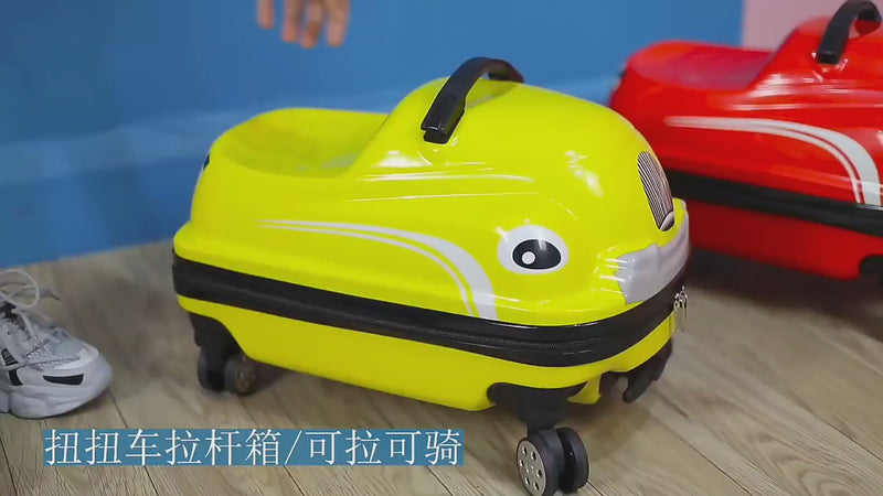 Children's Suitcase - on Wheels Cartoon Can Sit to Ride Rolling Luggage Spinner Suitcase Cabin Carry on Travel Bag Trolley Case