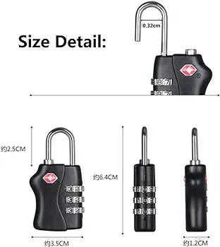 TSA Lock - TSA Customs Code Lock for Travel Luggage Password Changeable Lock Contrast Color Design Padlock Colorful Cabinet Locker - Travelage - Bags and Luggage Store