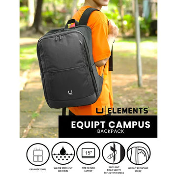 U Elements 15.6 laptop Equipt Campus Organizational Backpack School/University/College - Travelage - Bags and Luggage Store